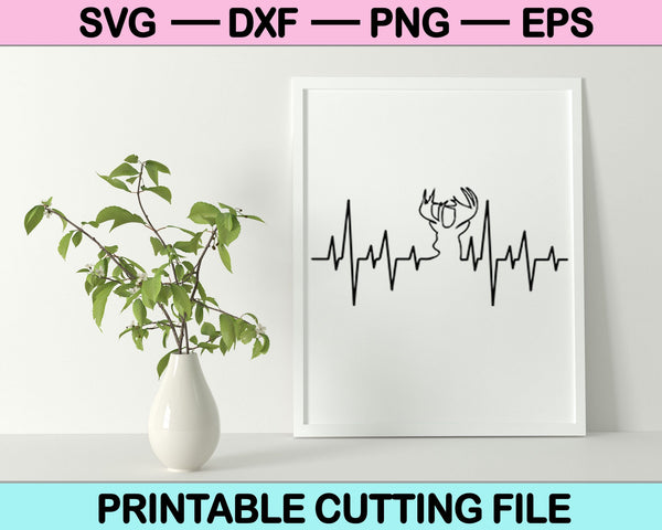 Querido latido del corazón SVG PNG cortando archivos imprimibles