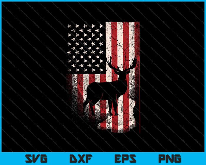 Bandera de caza de ciervos SVG PNG cortando archivos imprimibles