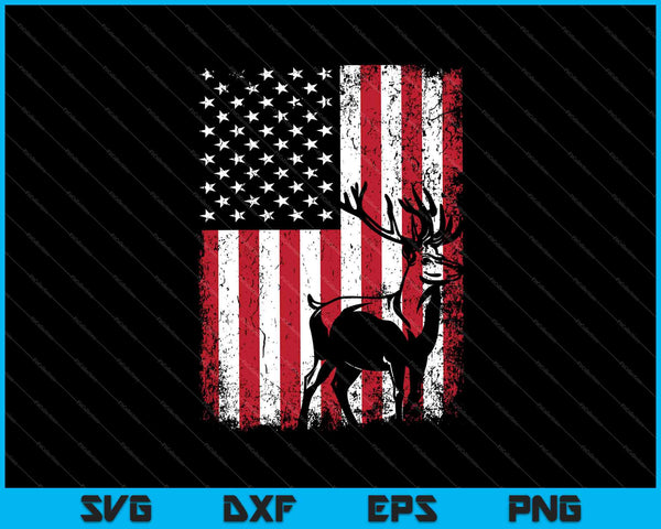 Bandera de caza de ciervos SVG PNG cortando archivos imprimibles