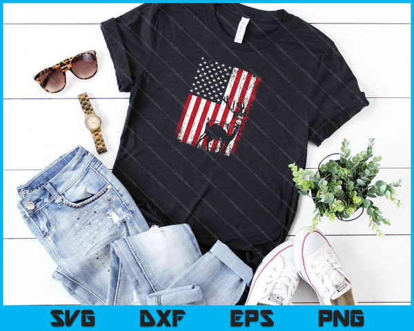 Bandera de caza de ciervos SVG PNG cortando archivos imprimibles - on a t-shirt