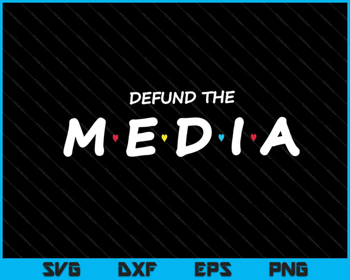 Defund de media SVG PNG snijden afdrukbare bestanden