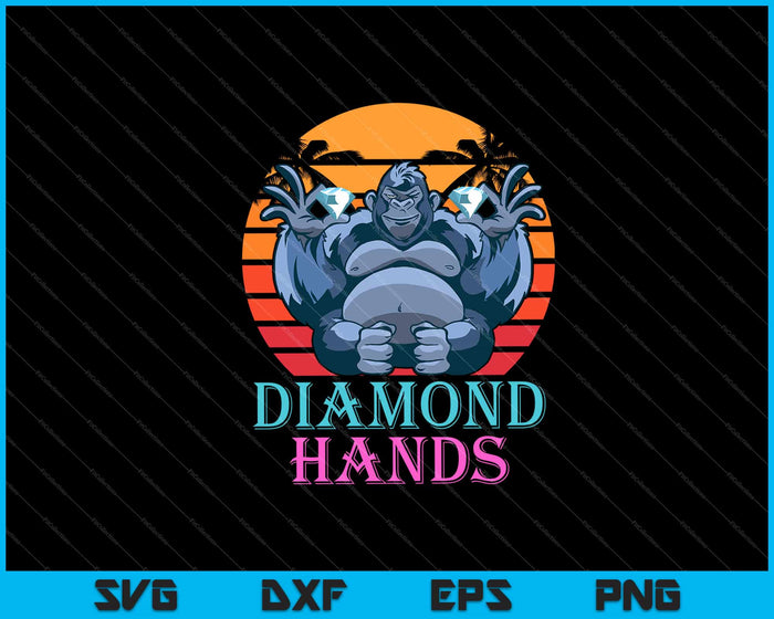 Diamond Hands Stock Crypto Svg Snijden afdrukbare bestanden