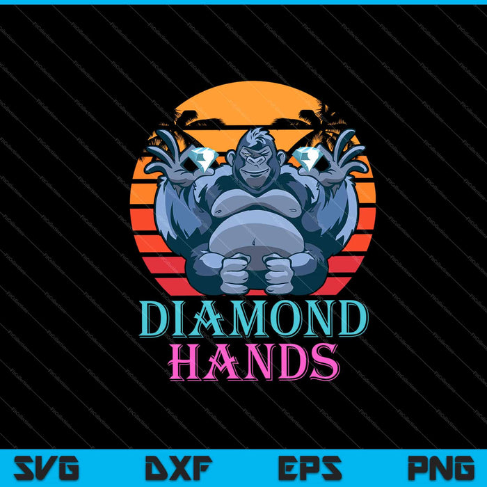 Diamond Hands  Stock Crypto Svg Cutting Printable Files