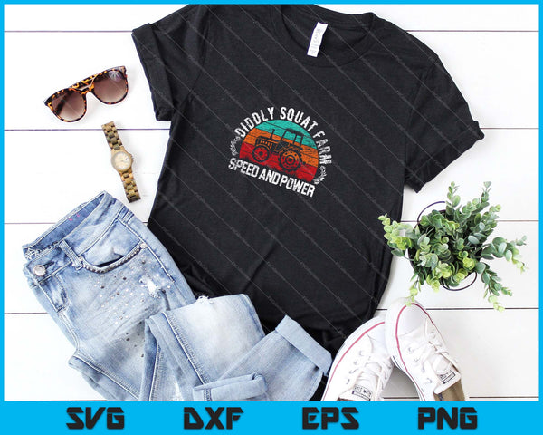 Diddly Squat Farm Velocidad y potencia SVG PNG Cortando archivos imprimibles - on a t-shirt