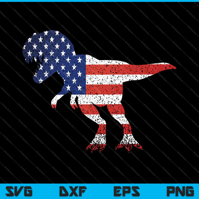Dinosaurio EE.UU. Bandera Americana SVG PNG Cortando Archivos Imprimibles