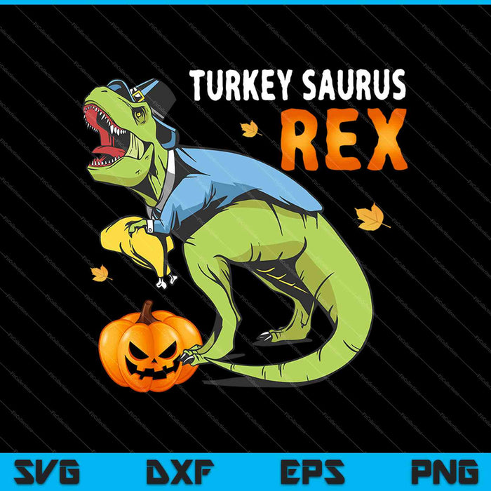 Dinosaur Thanksgiving jongens Turkije Saurus T rex Pilgrim Kids SVG PNG snijden afdrukbare bestanden
