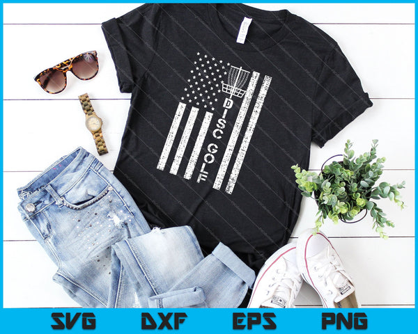 Disc Golf Basket Flag SVG PNG Cutting Printable Files - on a t-shirt