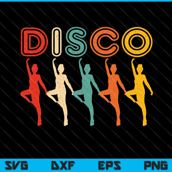Disco 70s Disco Themed Vintage Retro Dancing SVG PNG Cutting Printable Files