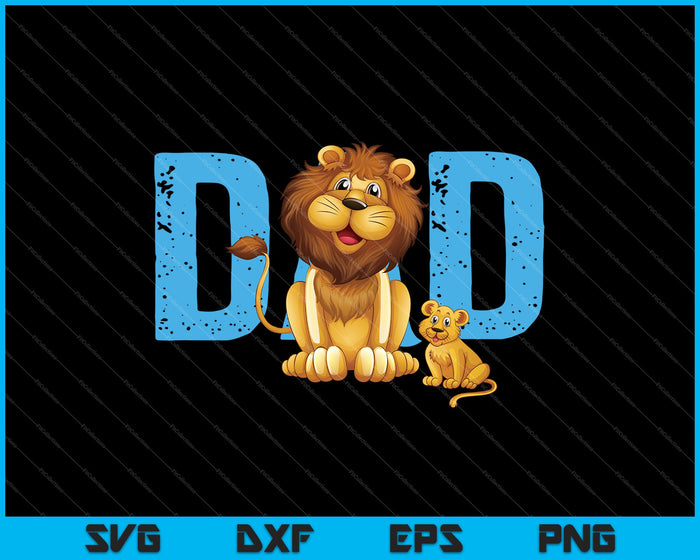The Lion King Simba and Mufasa Dad SVG PNG Cutting Printable Files