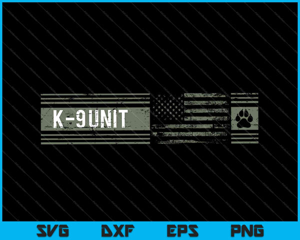 Bandera americana angustiada K-9 Unidad SVG PNG Cortando archivos imprimibles