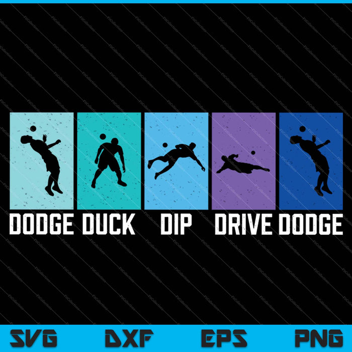 Dodge Duck Dip Dive Ball Games Funny Dodgeball SVG PNG Cutting Printable Files