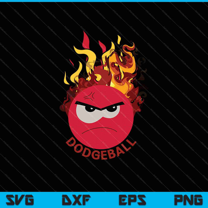 Dodgeball Ball on Fire SVG PNG Cortando archivos imprimibles