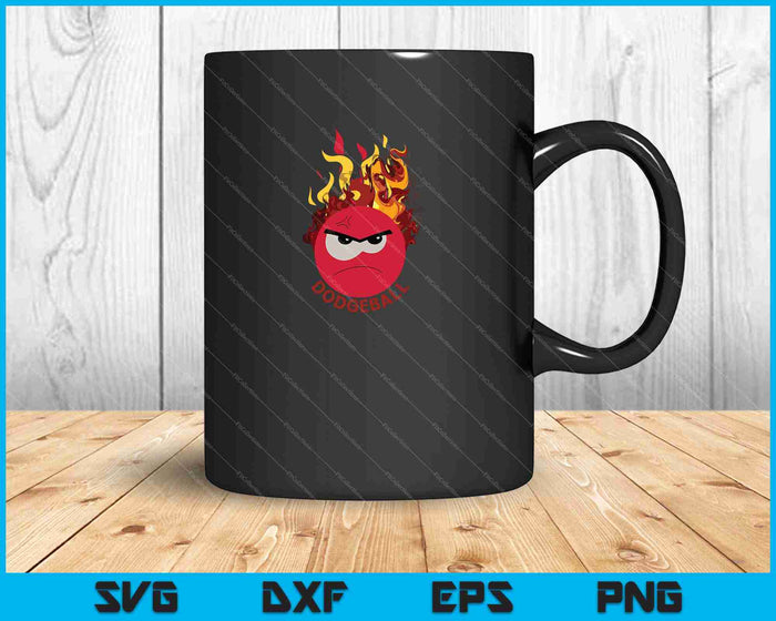 Dodgeball Ball on Fire SVG PNG Cortando archivos imprimibles