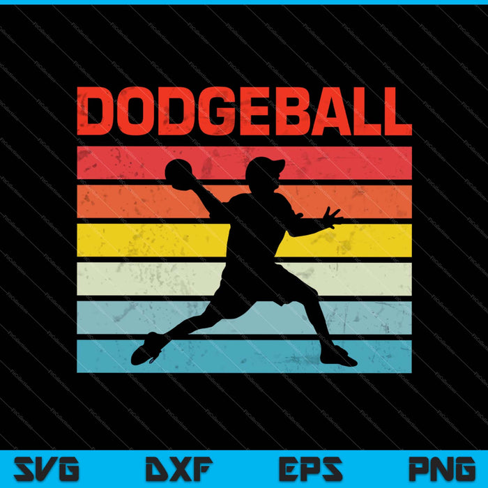 Dodgeball Player Retro Dodgeball SVG PNG Cutting Printable Files