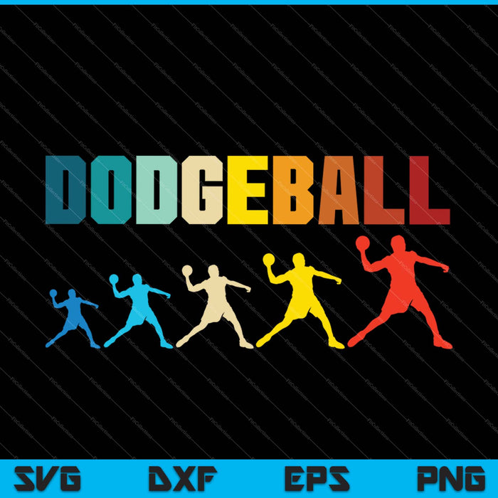 Dodgeball speler retro popart Dodgeball SVG PNG snijden afdrukbare bestanden