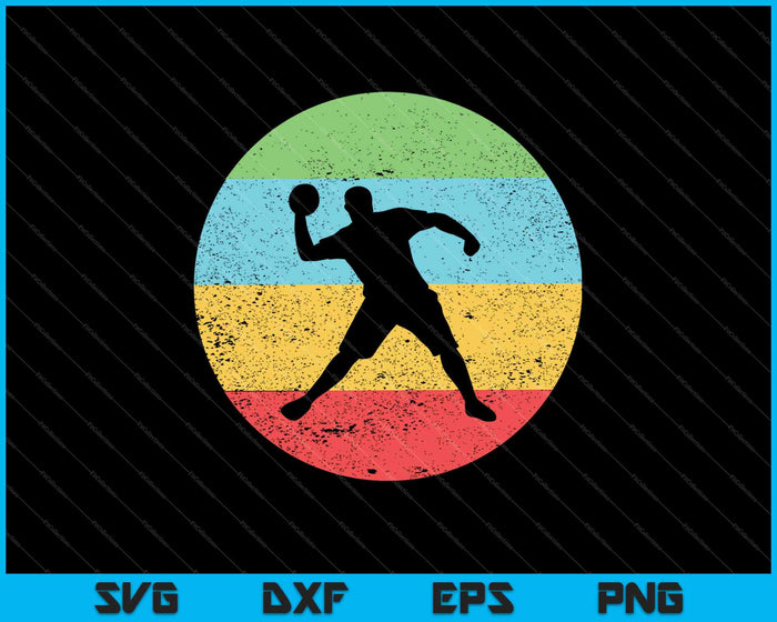 Dodgeball Vintage Retro Dodgeball Jugador SVG PNG Cortar archivos imprimibles