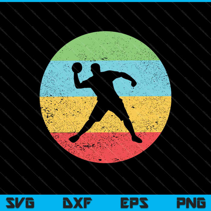 Dodgeball Vintage Retro Dodgeball Jugador SVG PNG Cortar archivos imprimibles