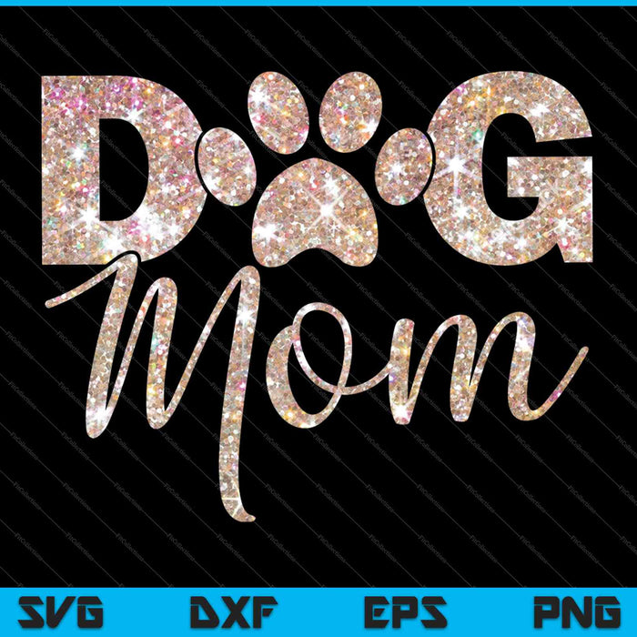 Perro mamá linda letra imprimir mascota amante pata SVG PNG cortando archivos imprimibles