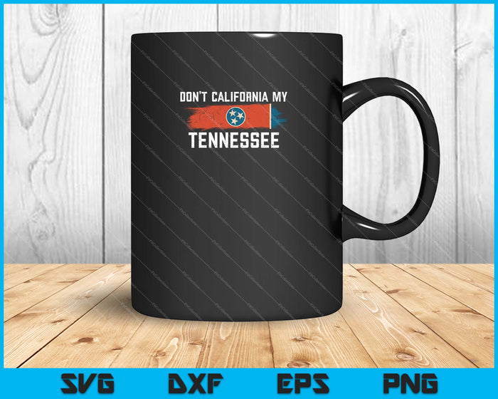 No California Mi Tennessee Retro Tennessee Bandera SVG PNG Cortar archivos imprimibles