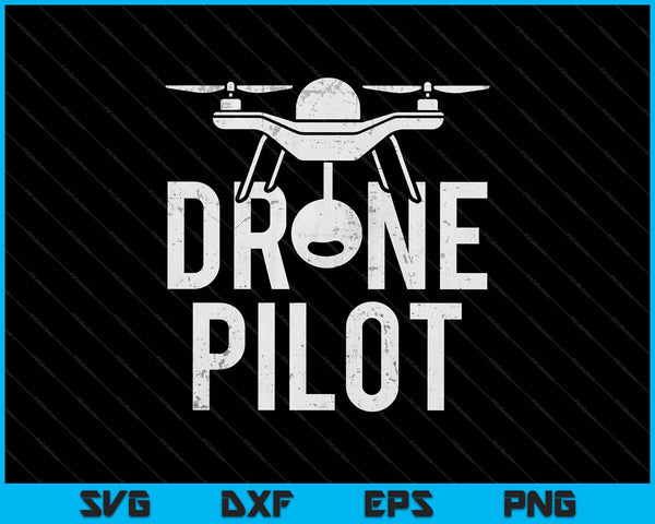 Drone Pilot RC Operador de vuelo Quadcopter Flying Expert SVG PNG Archivos