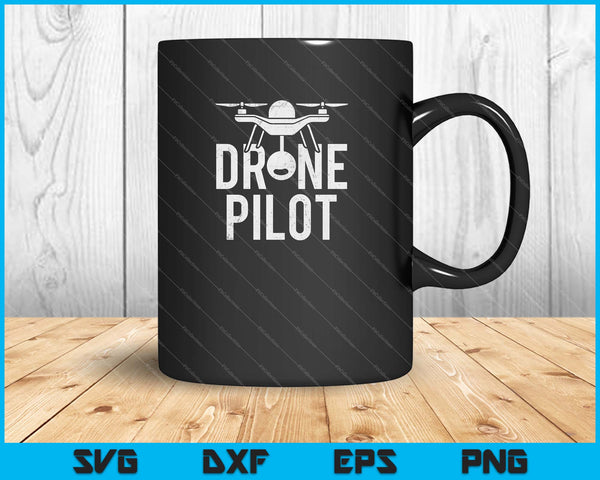 Drone Pilot RC Operador de vuelo Quadcopter Flying Expert SVG PNG Archivos