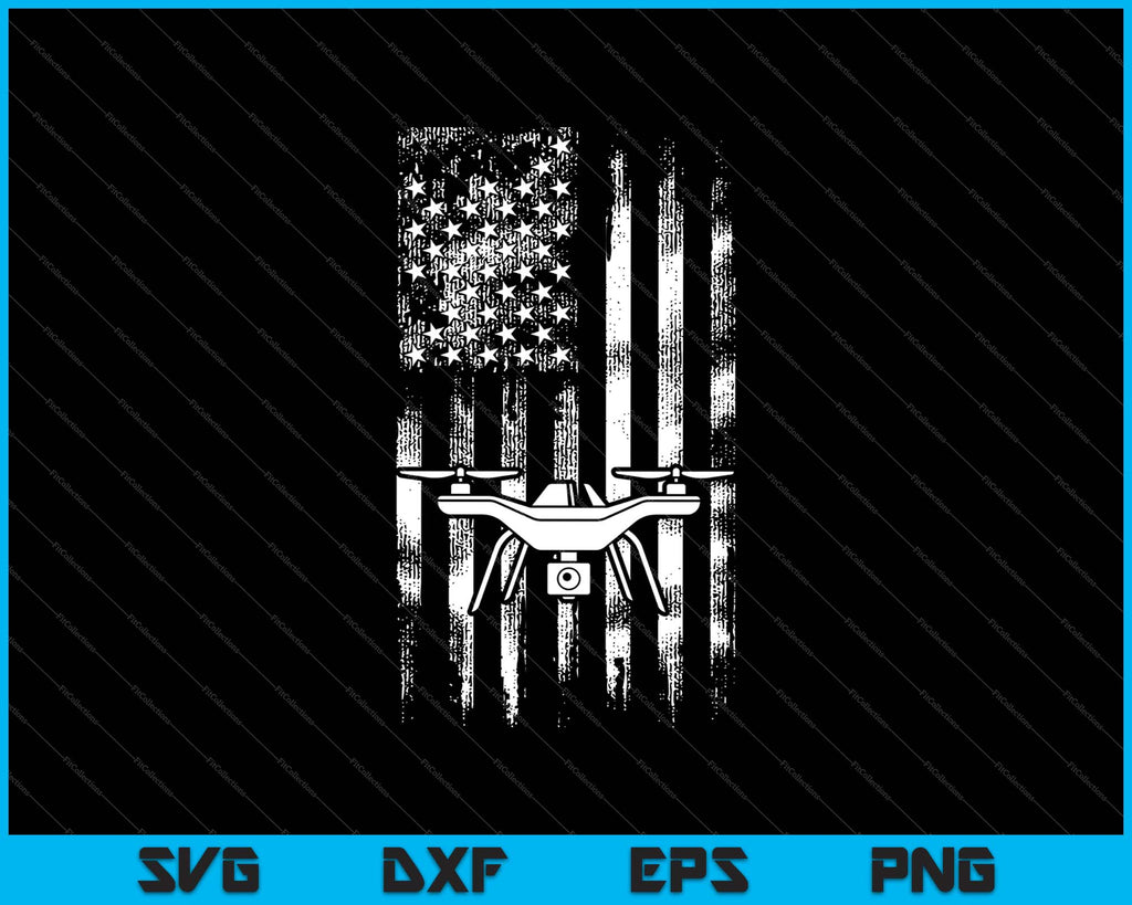 Drone Racing Distressed USA American Flag SVG PNG Files – creativeusarts