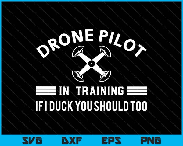 Drones Divertido Quadcopter Drone Piloto en entrenamiento Drone SVG PNG Archivos