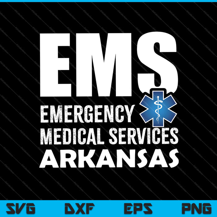 EMS medische nooddiensten Arkansas SVG PNG snijden afdrukbare bestanden