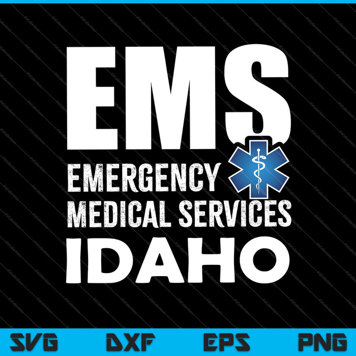 EMS medische nooddiensten Idaho SVG PNG snijden afdrukbare bestanden