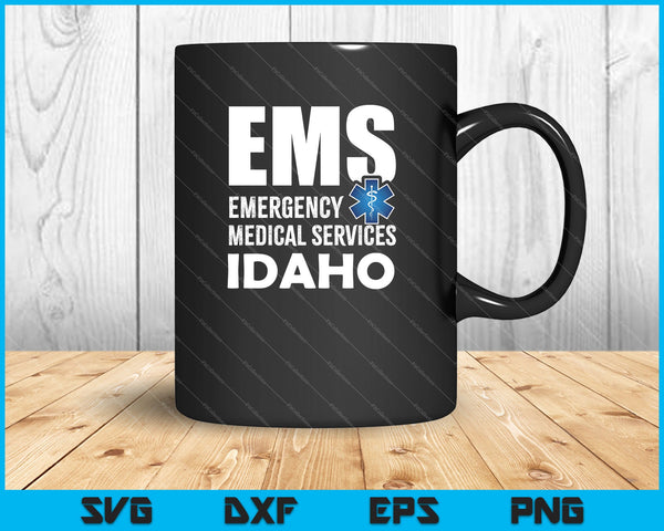EMS Emergency Medical Services Idaho SVG PNG Cutting Printable Files
