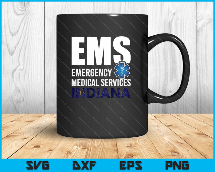 EMS medische nooddiensten Indiana SVG PNG snijden afdrukbare bestanden