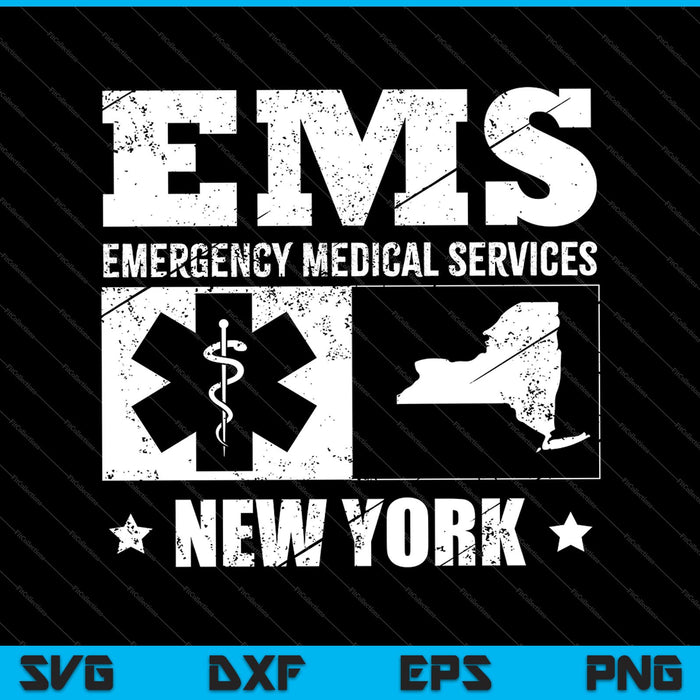 EMS Servicios Médicos de Emergencia Nueva York EMT SVG PNG Cortando Archivos Imprimibles