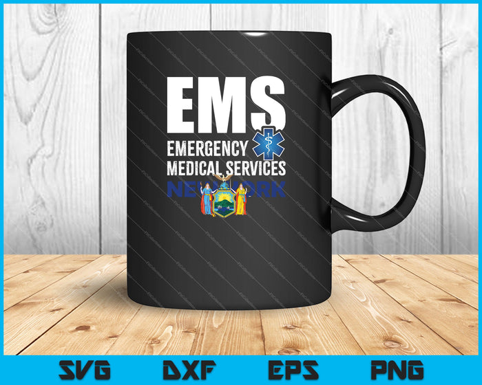 EMS medische nooddiensten New York SVG PNG snijden afdrukbare bestanden