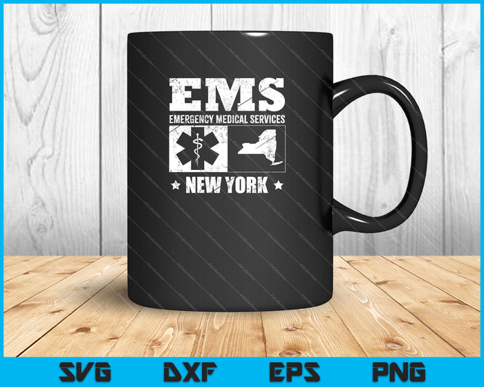EMS medische nooddiensten New York EMT SVG PNG snijden afdrukbare bestanden
