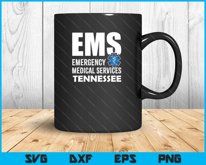 EMS medische nooddiensten Tennessee SVG PNG snijden afdrukbare bestanden