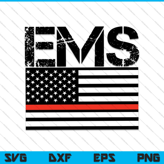 EMS Servicios Médicos de Emergencia Delgada Línea Naranja SVG PNG Cortando Archivos Imprimibles 