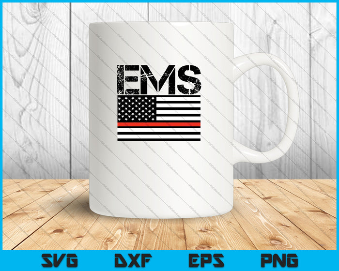 EMS Servicios Médicos de Emergencia Delgada Línea Naranja SVG PNG Cortando Archivos Imprimibles 