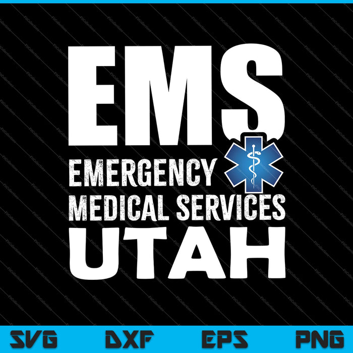 EMS medische nooddiensten Utah SVG PNG snijden afdrukbare bestanden