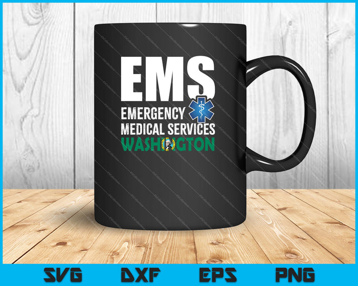 Servicios médicos de emergencia EMS WASHINGTON SVG PNG Cortar archivos imprimibles
