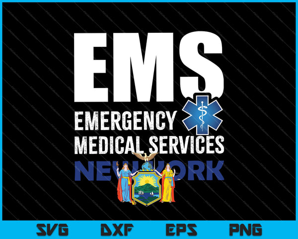 EMS Servicios Médicos de Emergencia Nueva York SVG PNG Cortando Archivos Imprimibles