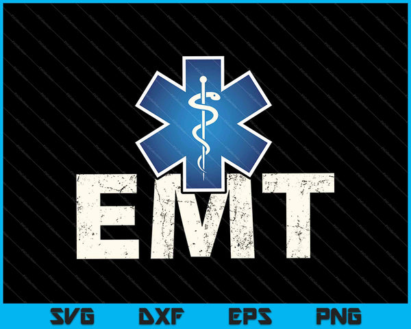 Servicios médicos de emergencia EMT para socorristas SVG PNG cortando archivos imprimibles