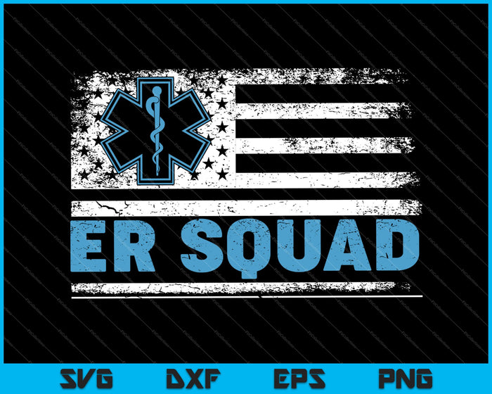 ER Nurse Doctor Emergency Room Hospital Squad SVG PNG Cutting Printable Files