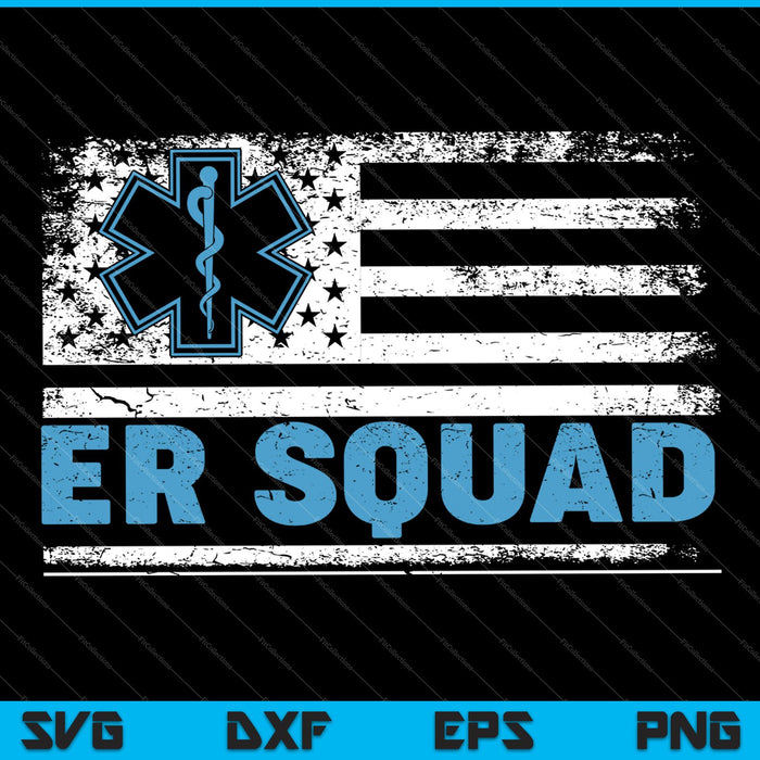ER Nurse Doctor Emergency Room Hospital Squad SVG PNG Cutting Printable Files
