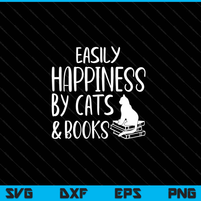 Easily Distracted Cats And Books For Cat Lovers SVG PNG Cutting Printable Files