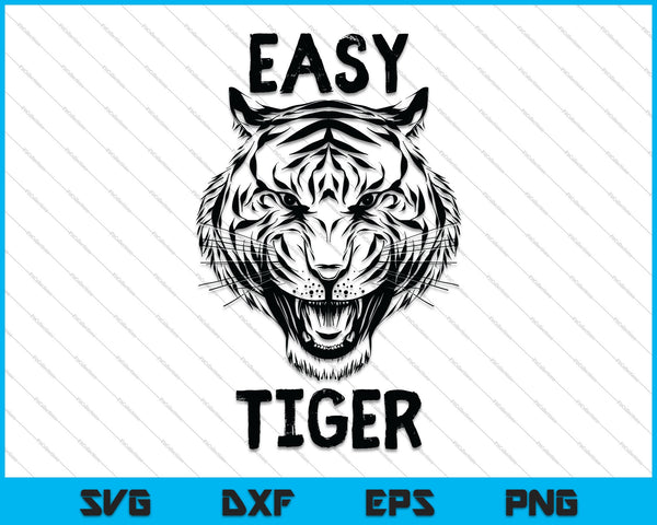 Gemakkelijk Tiger Trendy Animal Print grafische Roar SVG PNG snijden afdrukbare bestanden