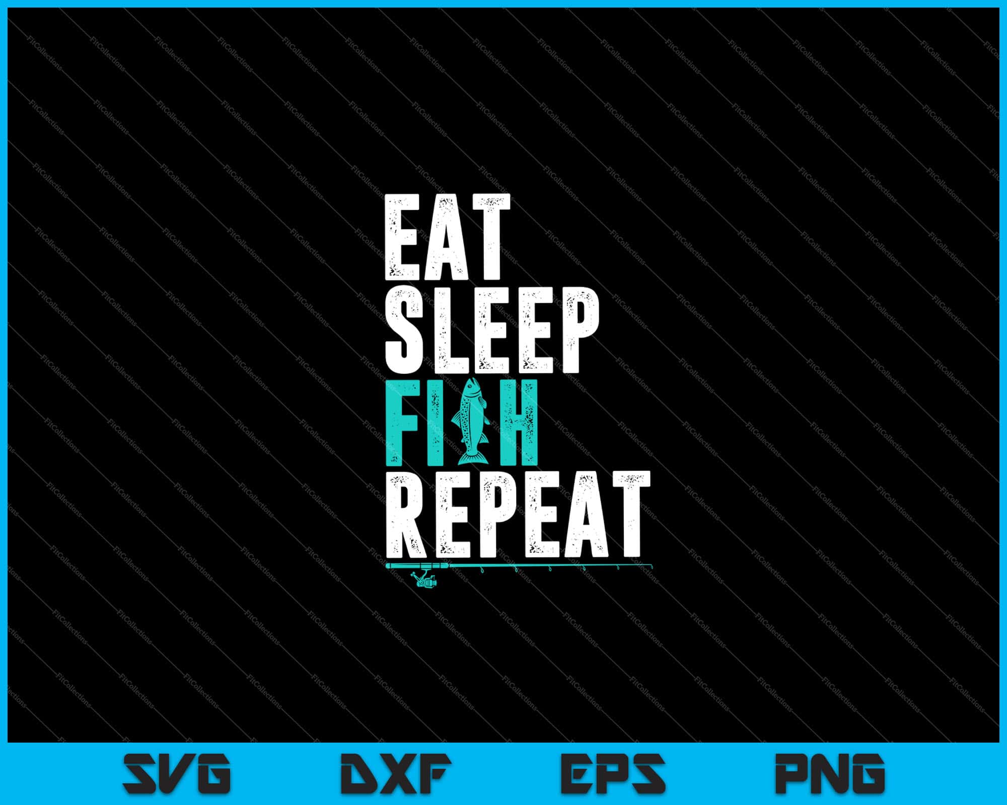 Fish Sleep Icon Eat Sleep Fish Repeat Kids Fishing Svg Files – creativeusarts
