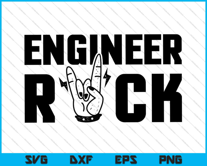 Engineer Rock SVG PNG Cutting Printable Files