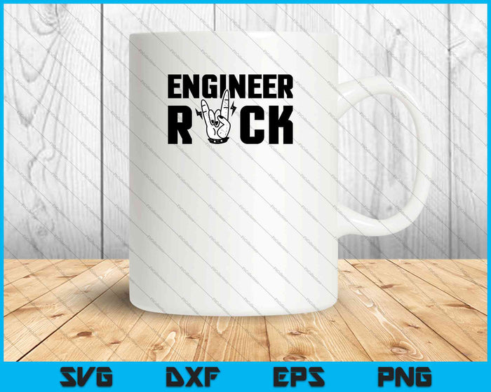 Ingeniero Rock SVG PNG cortando archivos imprimibles 