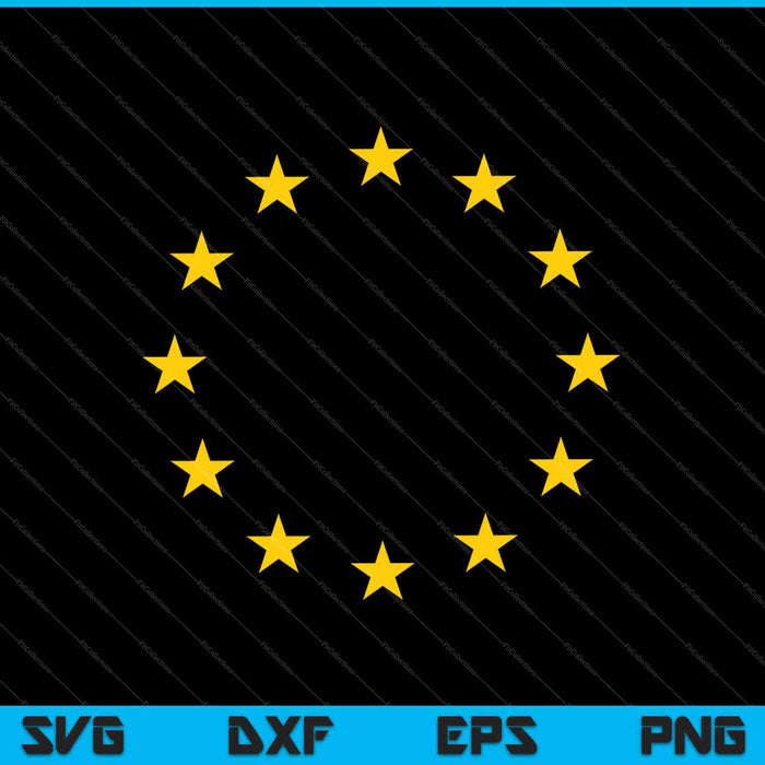 Europa Europäische Flagge Gelbe Sterne EU SVG PNG Files