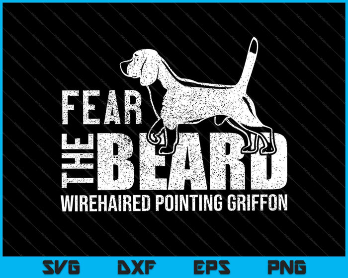 Miedo a la barba Wirehaired Pointing Griffon SVG PNG Cortando archivos imprimibles